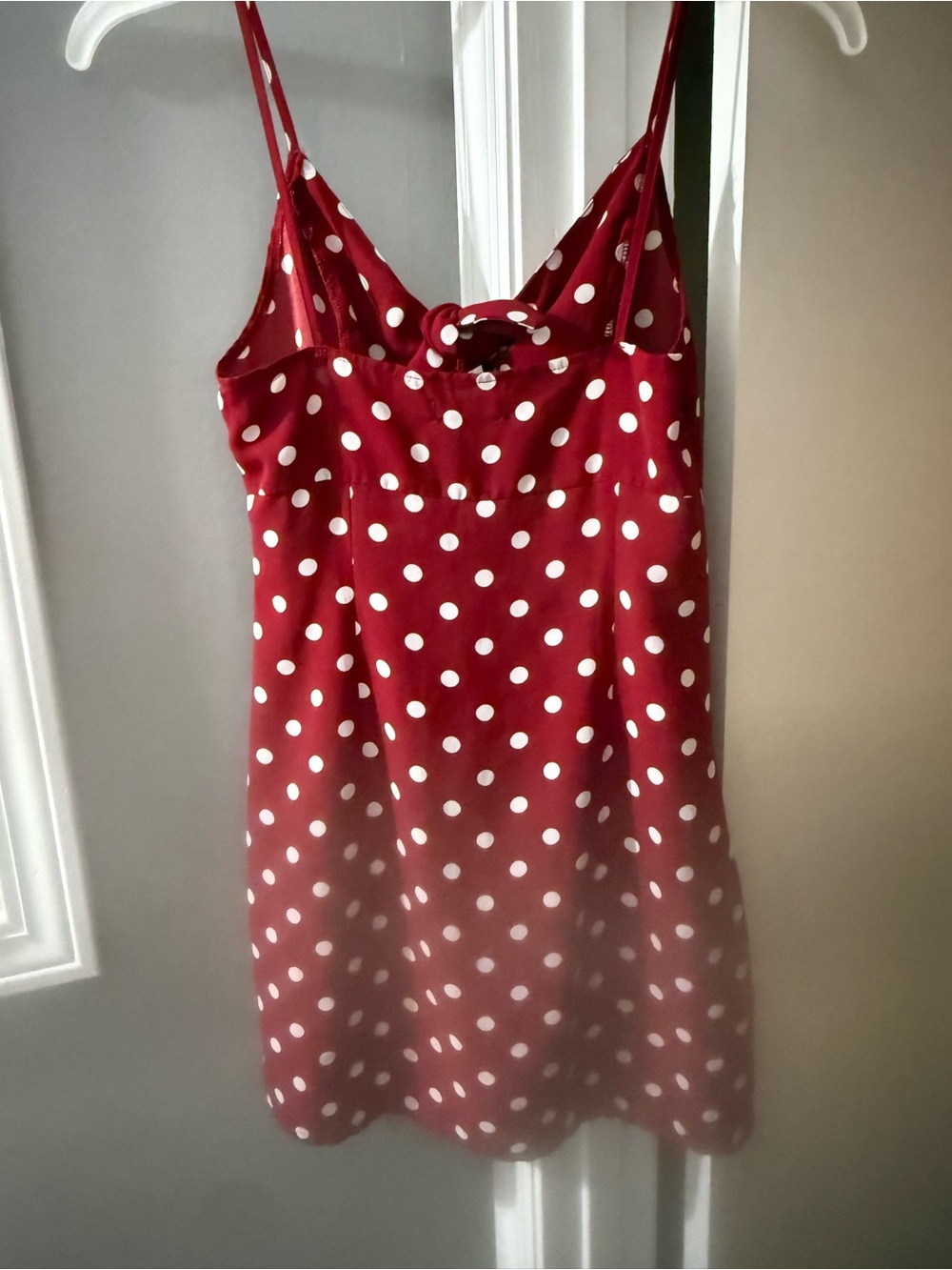 Nasty Gal Red & White Polka Dot Slip Dress - Picture 6 of 6